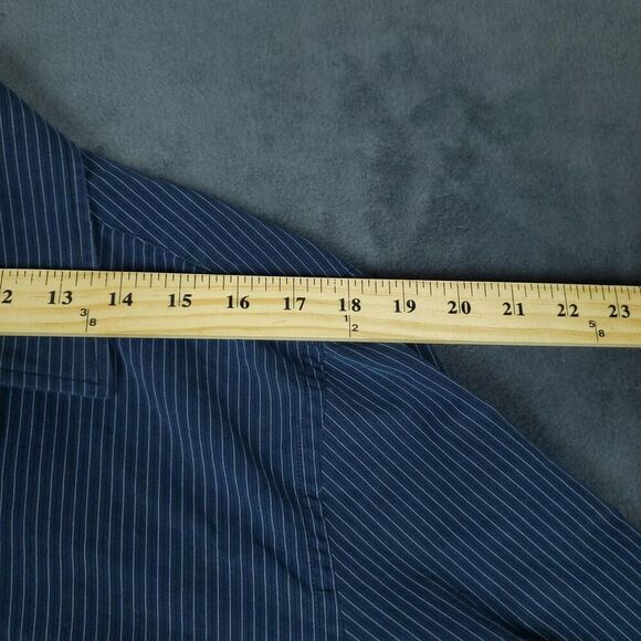 American Eagle Shirt Mens Large Pinstripe Button Up Premium Vintage Fit - Picture 9 of 12